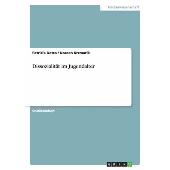 Dissozialitt im Jugendalter (Paperback)