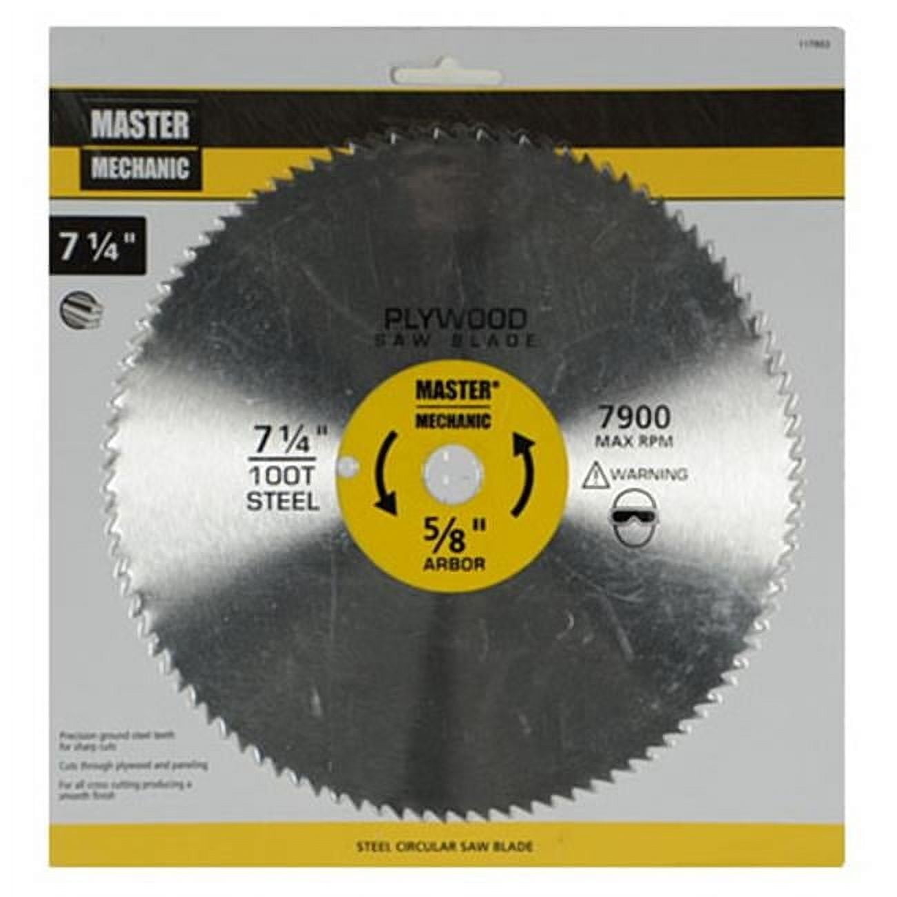 Disston 117853 7.25 in. Master Mechanic Panel Blade, 100 Tooth