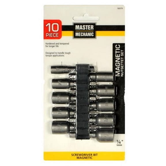 Disston 160379 Master Mechanic Magnetic Nutsetter Set - 10 Piece