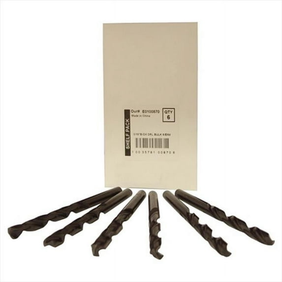 Disston E0100870 Blu-Mol 0.31 In. Diameter Black Oxide Jobber Length Drill Bit- 6 Pack