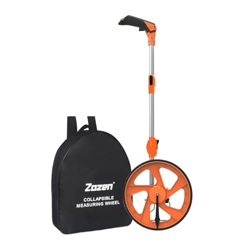 Distance Measuring Wheel, Measure Wheel in Feet and Inches, Collapsible/Mechanical/One Key to Reset/Kickstand to Keep Stand/Starting Point Arrow and Carrying Bag, Adapt to Various Roads.$$Tools