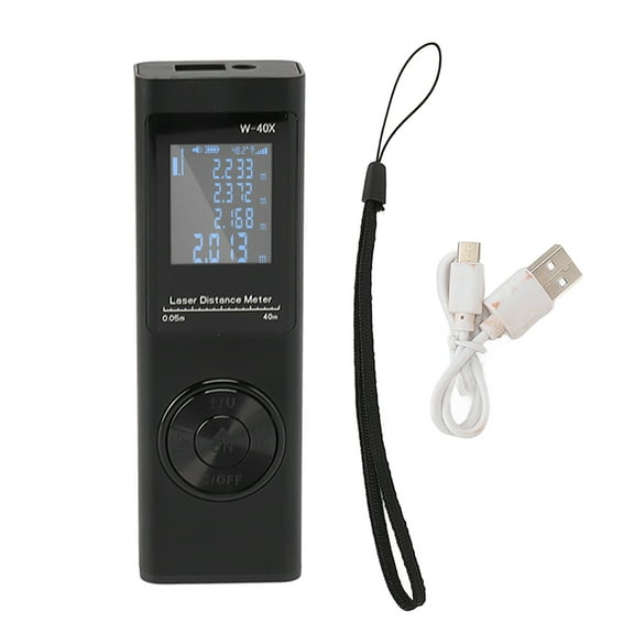 Distance Meter, Aluminum Alloy Voice Data Handheld Rangefinder Portable Tool, Digital Distance Meter with Lcd Display