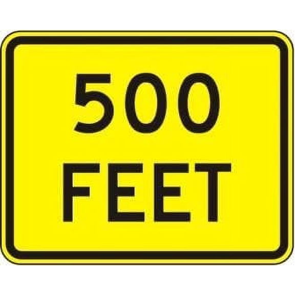 Distance Warning Sign School Signs Metal Sign Tin Sign 8x12 Inch - Caution Safety Warning Security Signs Indoor & Outdoor Signs for Home, Office, Work