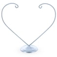 thumbnail image 1 of Open-Top Heart Twisted Silver Metal Ornament Display Stand 9 Inches (Poland), 1 of 4