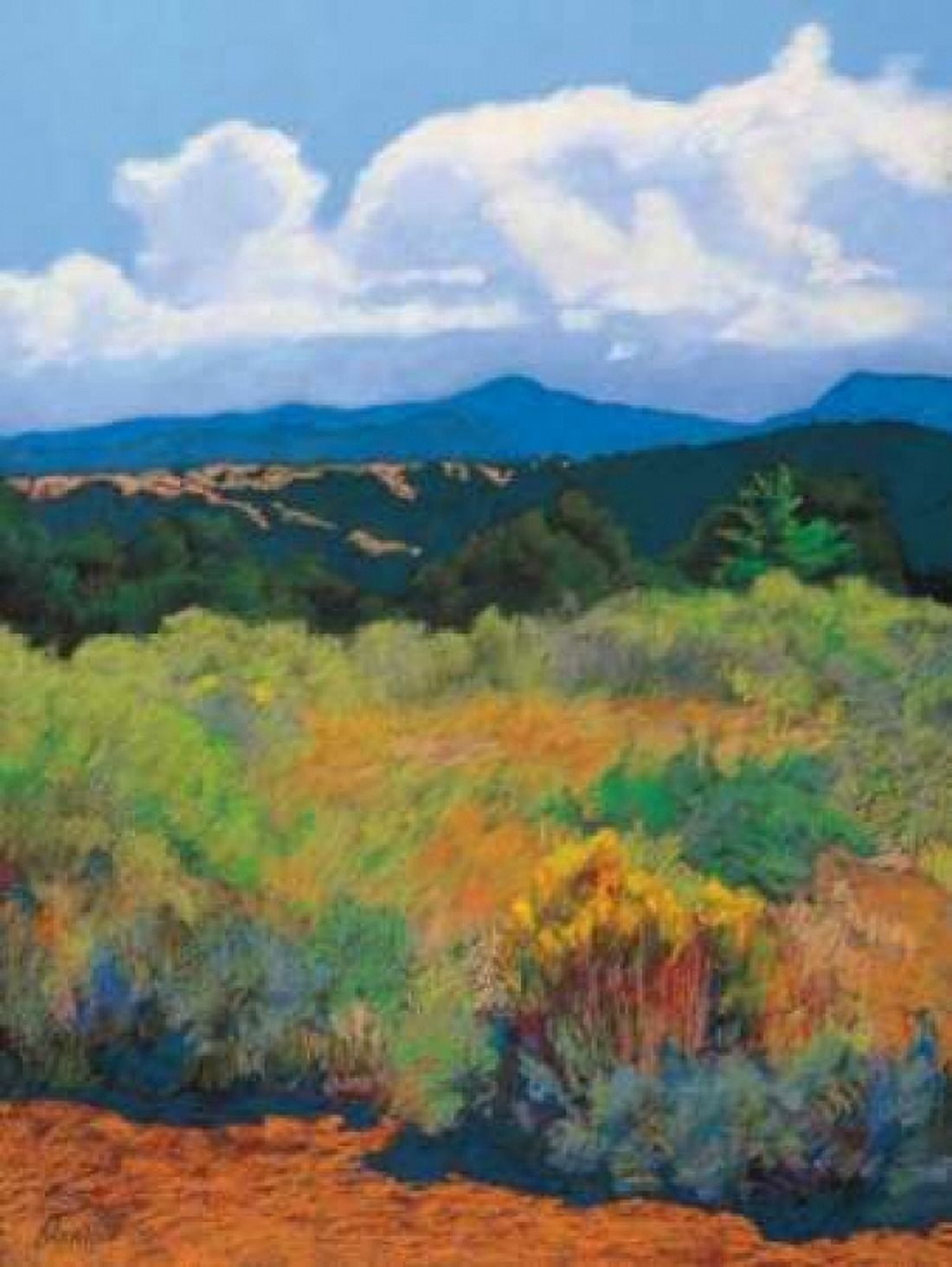 Distant Hills Canvas Art - Mary Silverwood (22 x 28)