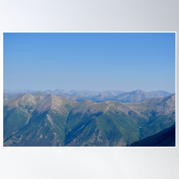 Distant Mountain Range Poster Wall Art, Modern Wall Decor, 8x12 UNFRAMED