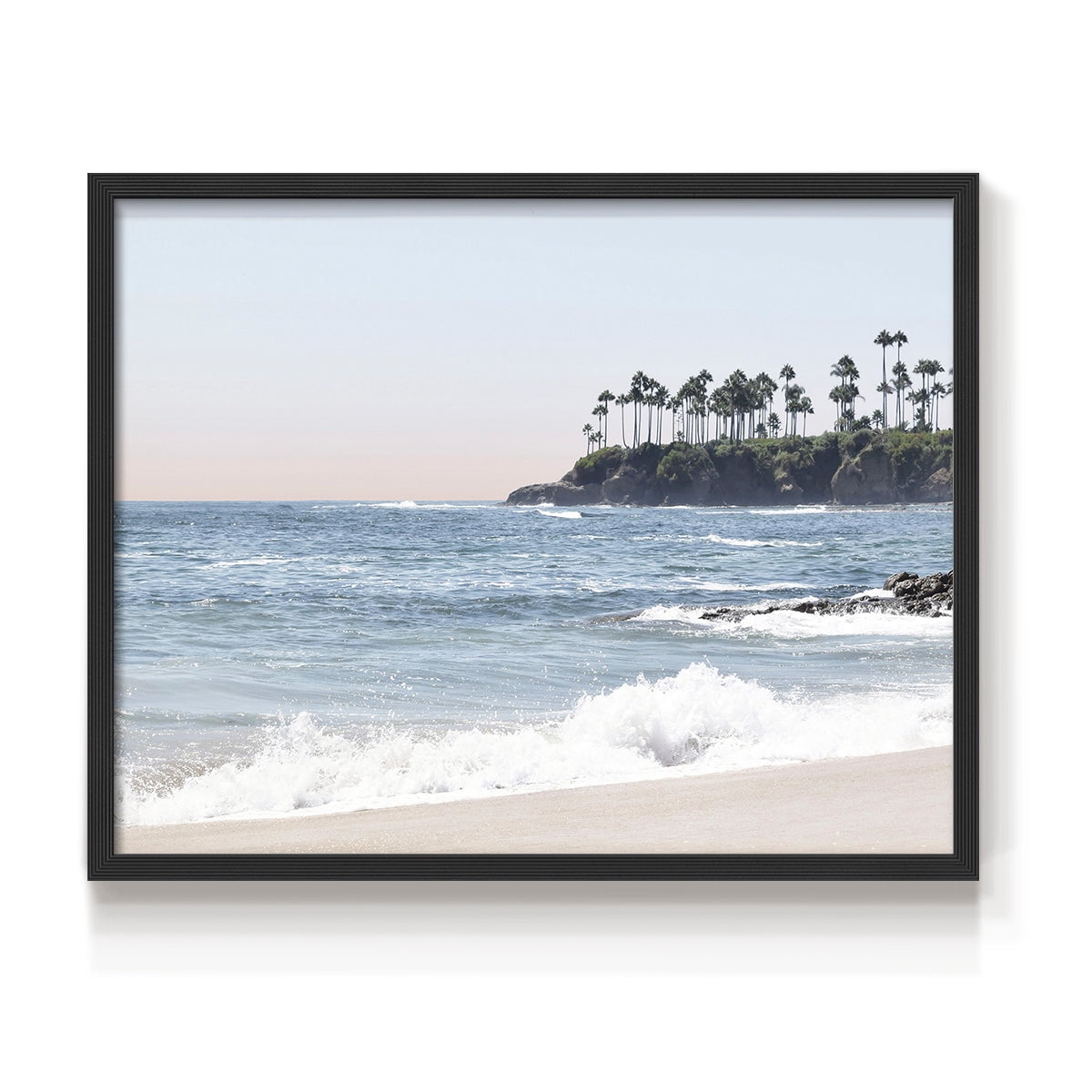 Distant Palms by Natalie Carpentieri - Restickable Framed Giclée Print