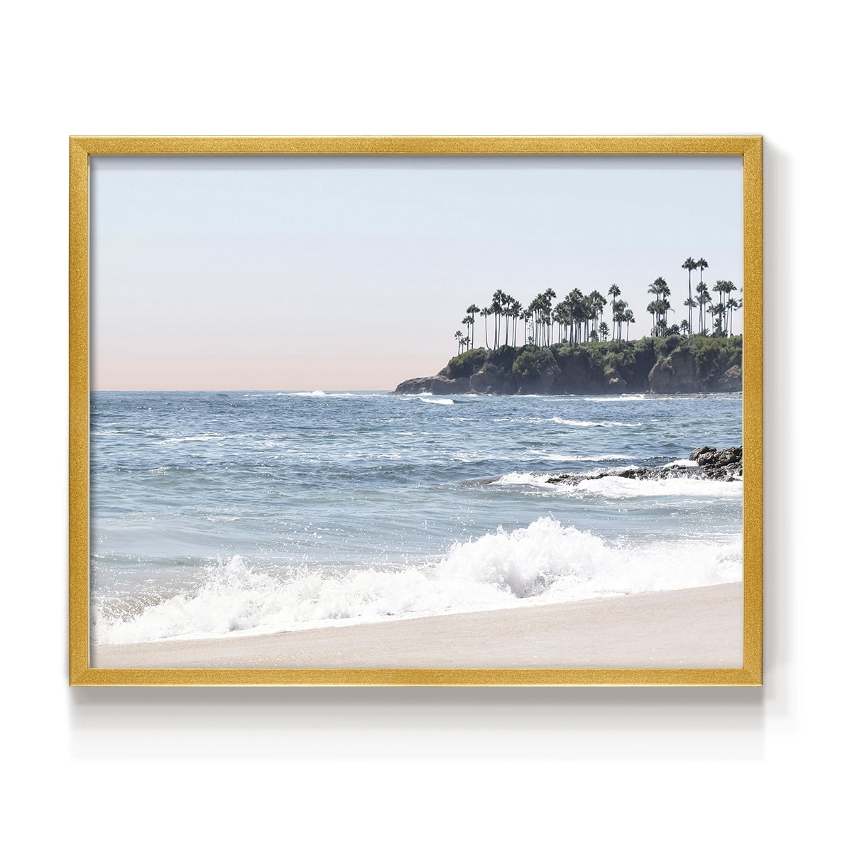 Distant Palms by Natalie Carpentieri - Restickable Framed Giclée Print