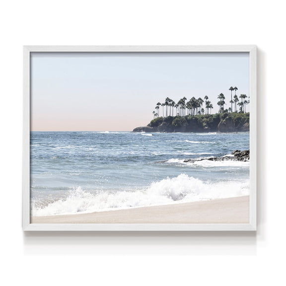 Distant Palms by Natalie Carpentieri - Restickable Framed Giclée Print