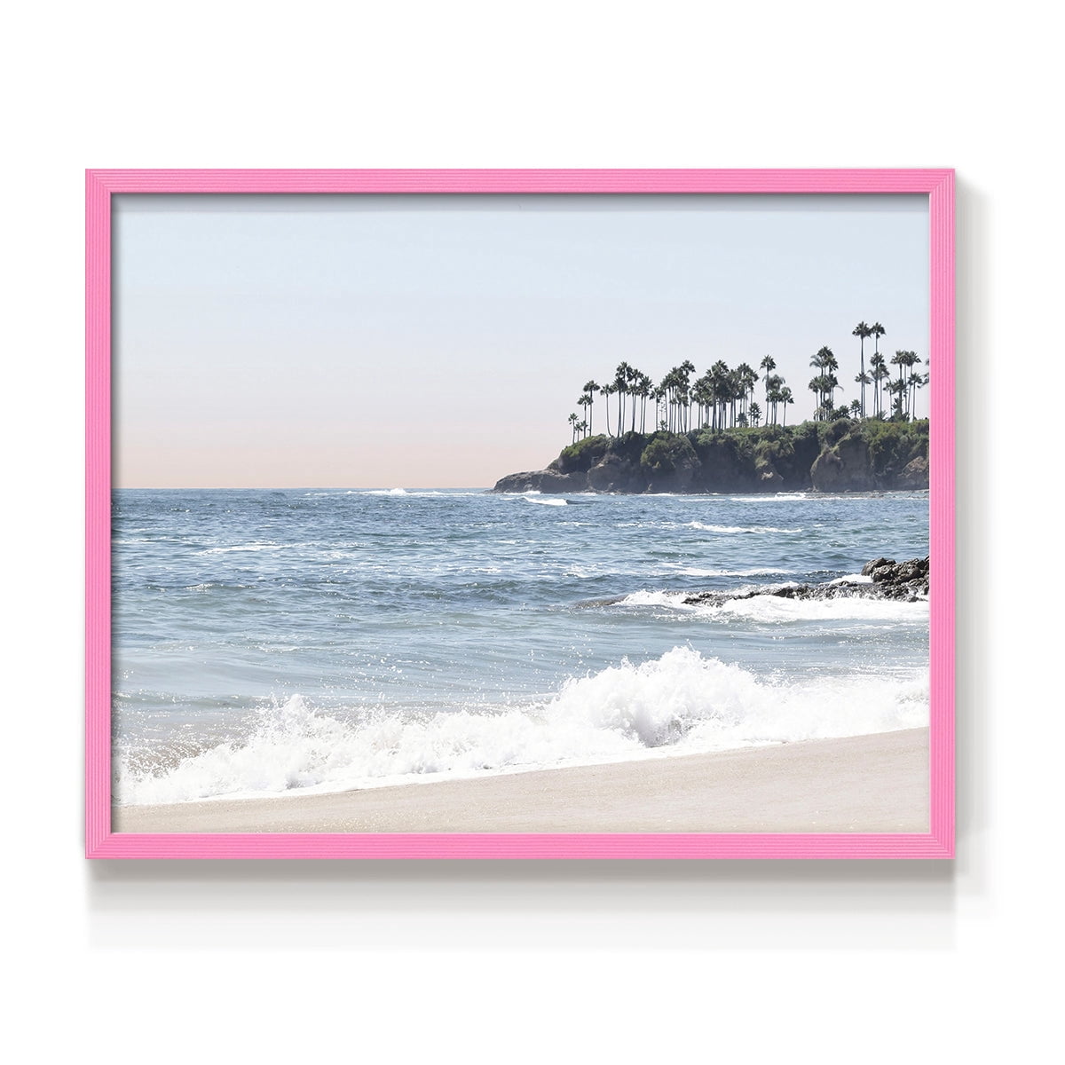 Distant Palms by Natalie Carpentieri - Restickable Framed Giclée Print