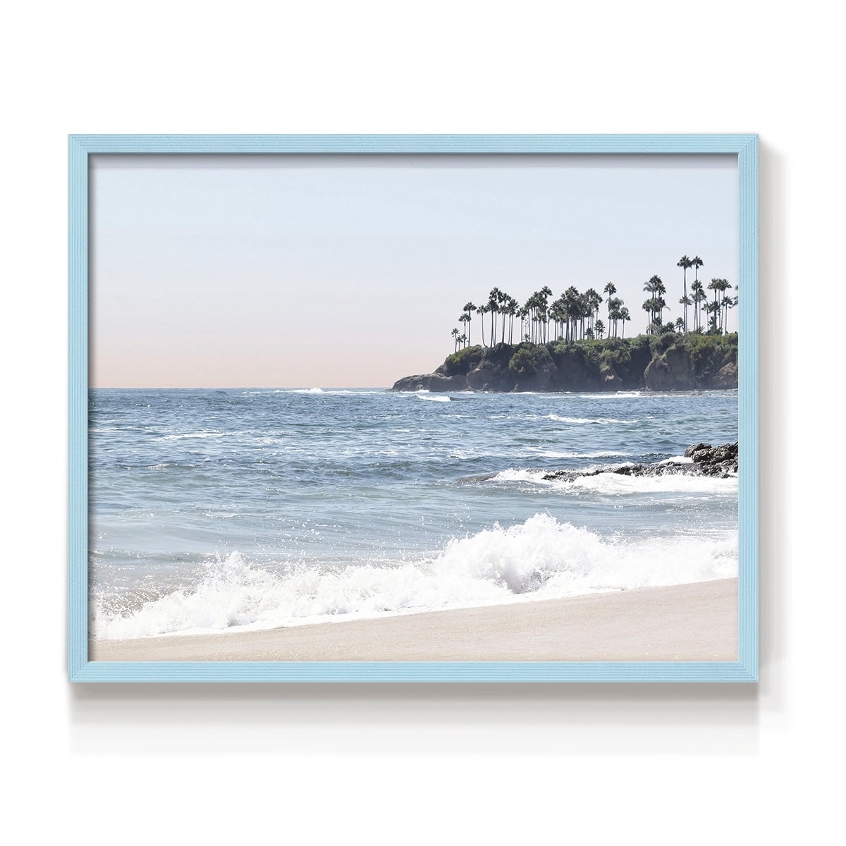 Distant Palms by Natalie Carpentieri - Restickable Framed Giclée Print