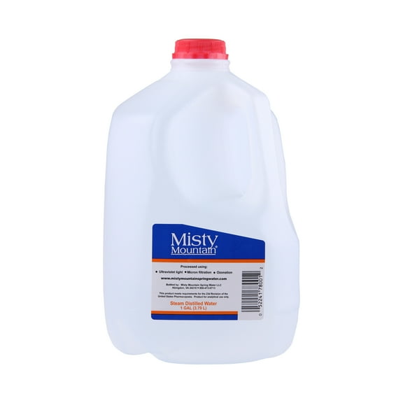 Distilled Water, Misty Mountain, 1 gallon, Plastic Jug (3 Jugs) - AC-680648