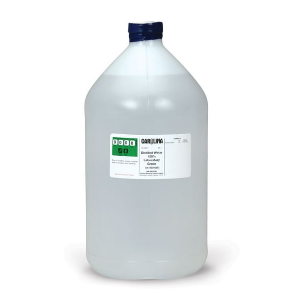 Distilled Water, Singly Distilled, Laboratory Grade, 3.8 L