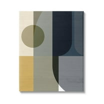 Distinct Geometric Layered Shapes Abstract Graphic Art Gallery Wrapped Canvas Print Wall Art
