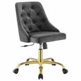 thumbnail image 1 of Modway Distinct Tufted Swivel Performance Velvet Office Chair in Gold Gray, 1 of 7