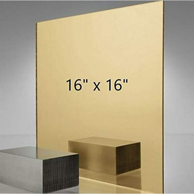 DistinctAndUnique Gold Mirror Acrylic Plexiglass Sheets 1/8” Thick (3mm