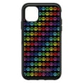 thumbnail image 1 of DistinctInk Case for iPhone 11 (6.1" Screen) - OtterBox Commuter Custom Black Case - Black Rainbow Peace Signs, 1 of 2