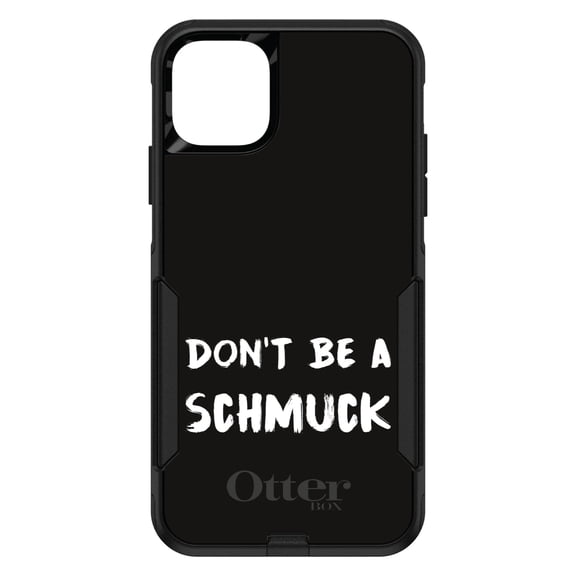 DistinctInk OtterBox Commuter Custom Case for Apple iPhone 11 (6.1" Screen) - Black & White - Shockproof Protection