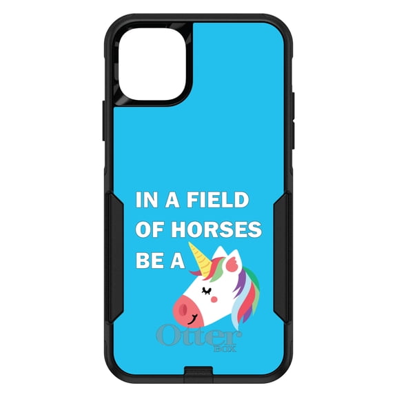 DistinctInk OtterBox Commuter Custom Case for Apple iPhone 11 (6.1" Screen) - Blue - Wireless Charging Compatible