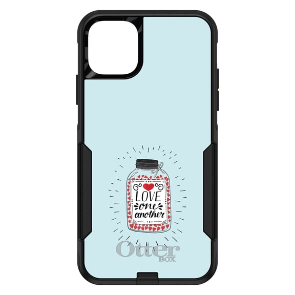 DistinctInk OtterBox Commuter Custom Case for Apple iPhone 11 (6.1" Screen) - Heart / Jar - Shockproof Protection