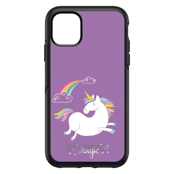 DistinctInk OtterBox Symmetry Custom Case for Apple iPhone 11 (6.1" Screen) - Purple - Lightweight Grip