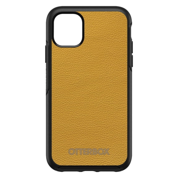 DistinctInk OtterBox Symmetry Custom Case for Apple iPhone 11 (6.1" Screen) - Printed Faux Leather Image - Wireless Charging Compatible