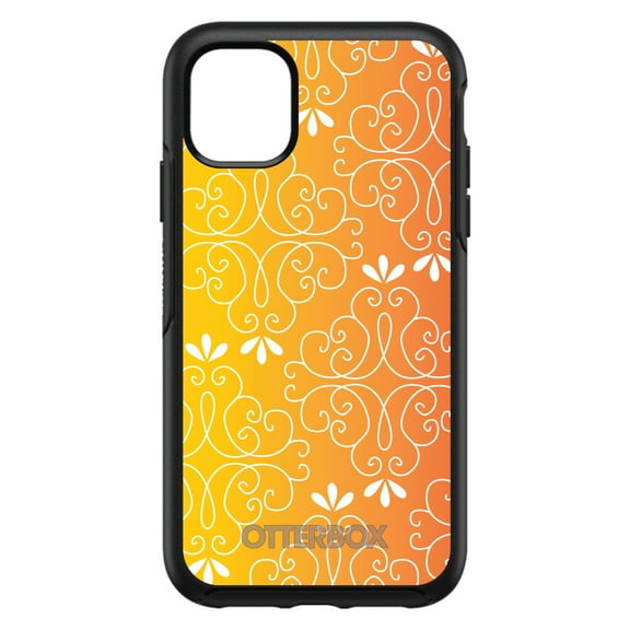 DistinctInk OtterBox Symmetry Custom Case for Apple iPhone 11 (6.1" Screen) - Yellow Orange Red Gradient - Shockproof Protection