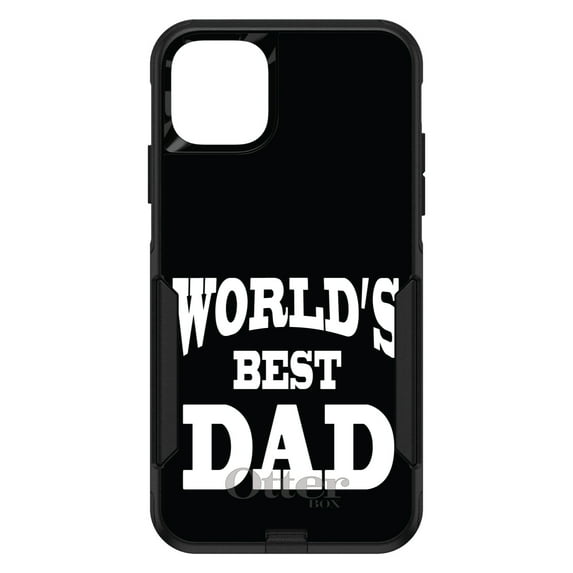 DistinctInk OtterBox Commuter Custom Case for Apple iPhone 11 Pro (5.8" Screen) - Happy Father's Day - Raised Bezel Screen Guard