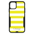 thumbnail image 1 of DistinctInk Case for iPhone 11 PRO (6.1" Screen) - OtterBox Commuter Custom Black Case - Yellow & White Bold Horizontal Stripes, 1 of 2