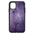 thumbnail image 1 of DistinctInk Case for iPhone 11 PRO (6.1" Screen) - OtterBox Symmetry Custom Black Case - Purple Weathered Wood Grain Print - Printed Wood Grain Image, 1 of 2