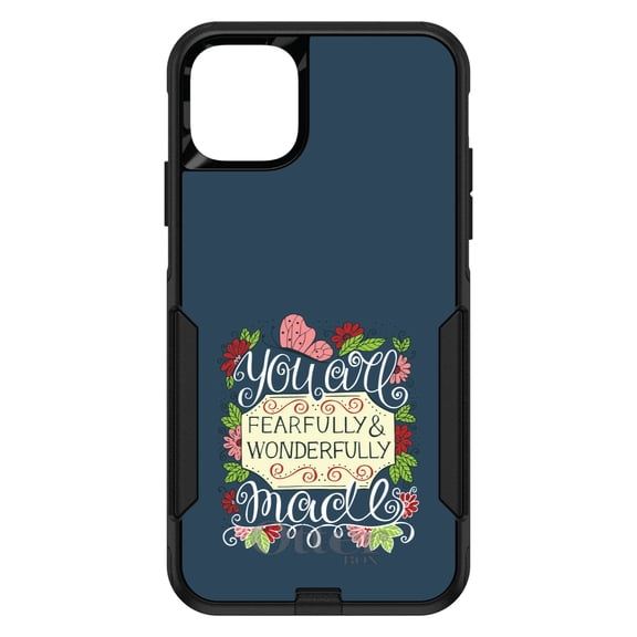 DistinctInk OtterBox Commuter Custom Case for Apple iPhone 11 Pro Max (6.5" Screen) - You Are Fearfully & WonDefully Made - Lightweight Grip