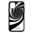 thumbnail image 1 of DistinctInk Case for iPhone 11 Pro MAX (6.7" Screen) - OtterBox Symmetry Custom Black Case - Black White Swirl Vortex Geometric, 1 of 2