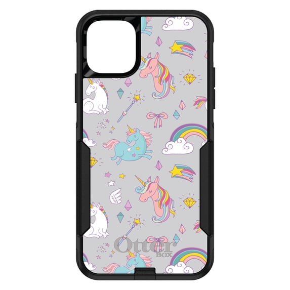 DistinctInk OtterBox Commuter Custom Case for Apple iPhone 12 (6.1" Screen) - Grey - Raised Bezel Screen Guard