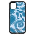 thumbnail image 1 of DistinctInk Case for iPhone 12 / 12 PRO (6.1" Screen) - OtterBox Symmetry Custom Black Case - Big Blue Paisley, 1 of 2
