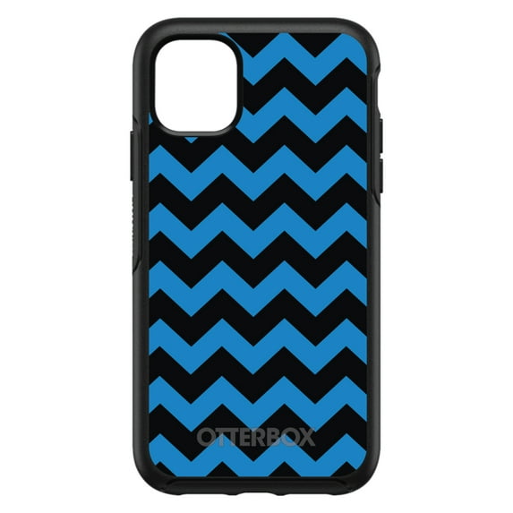DistinctInk OtterBox Symmetry Custom Case for Apple iPhone 12 (6.1" Screen) - Chevron Stripes Pattern - Raised Bezel Screen Guard