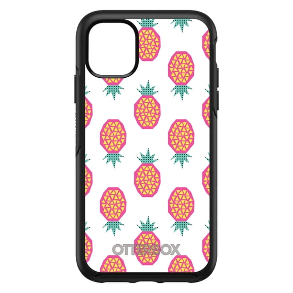 DistinctInk OtterBox Symmetry Custom Case for Apple iPhone 12 (6.1" Screen) - Pink - Wireless Charging Compatible