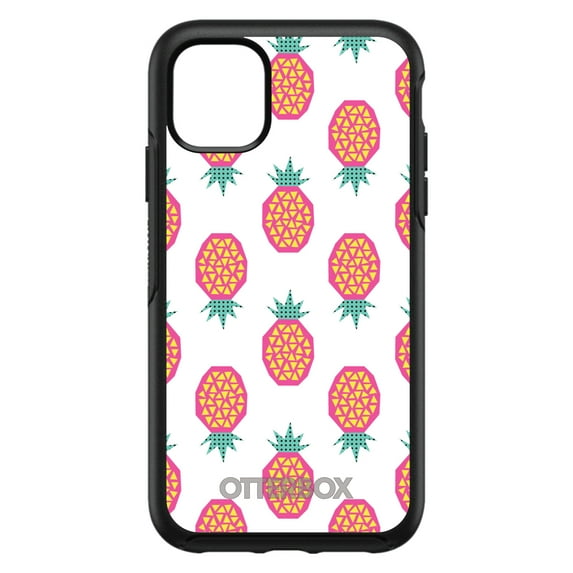 DistinctInk OtterBox Symmetry Custom Case for Apple iPhone 12 (6.1" Screen) - Pink - Wireless Charging Compatible