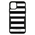 thumbnail image 1 of DistinctInk Case for iPhone 12 MINI (5.4" Screen) - OtterBox Commuter Custom Black Case - Black & White Bold Horizontal Stripes, 1 of 2