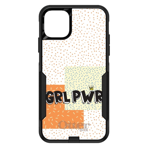 DistinctInk OtterBox Commuter Custom Case for Apple iPhone 12 Mini (5.4" Screen) - Crown, Polka Dots - Lightweight Grip