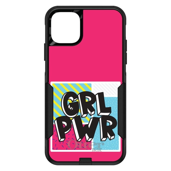 DistinctInk OtterBox Commuter Custom Case for Apple iPhone 12 Mini (5.4" Screen) - Pink Background - Lightweight Grip