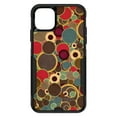 thumbnail image 1 of DistinctInk Case for iPhone 12 Pro MAX (6.7" Screen) - OtterBox Commuter Custom Black Case - Brown Red Yellow Circles - Relive the 80's, 1 of 2