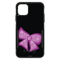 thumbnail image 1 of DistinctInk Case for iPhone 12 Pro MAX (6.7" Screen) - OtterBox Commuter Custom Black Case - Pink Black Bow Ribbon - Cartoon Bows / Ribbons, 1 of 2