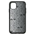 thumbnail image 1 of DistinctInk Case for iPhone 12 Pro MAX (6.7" Screen) - OtterBox Symmetry Custom Black Case - Black White Fade Black Floral Pattern, 1 of 2