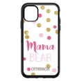 thumbnail image 1 of DistinctInk Case for iPhone 12 Pro MAX (6.7" Screen) - OtterBox Symmetry Custom Black Case - Pink White Gold "Mama Bear", 1 of 2