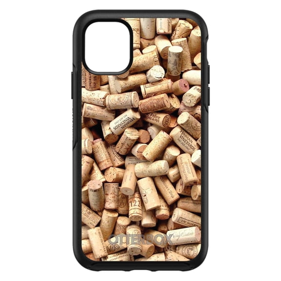 DistinctInk OtterBox Symmetry Custom Case for Apple iPhone 12 Pro Max (6.7" Screen) - Printed Cork Image - Shockproof Protection