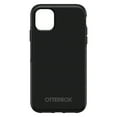 thumbnail image 1 of DistinctInk Case for iPhone 13 (6.1" Screen) - OtterBox Symmetry Custom Black Case - Black Grey Carbon Fiber Printed Design, 1 of 2