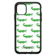 thumbnail image 1 of DistinctInk Case for iPhone 13 (6.1" Screen) - OtterBox Symmetry Custom Black Case - Green White Alligators - Cartoon Alligators, 1 of 2