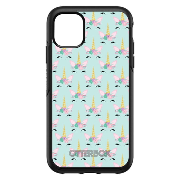 DistinctInk OtterBox Symmetry Custom Case for Apple iPhone 13 (6.1" Screen) - Teal Pink Purple - Lightweight Grip