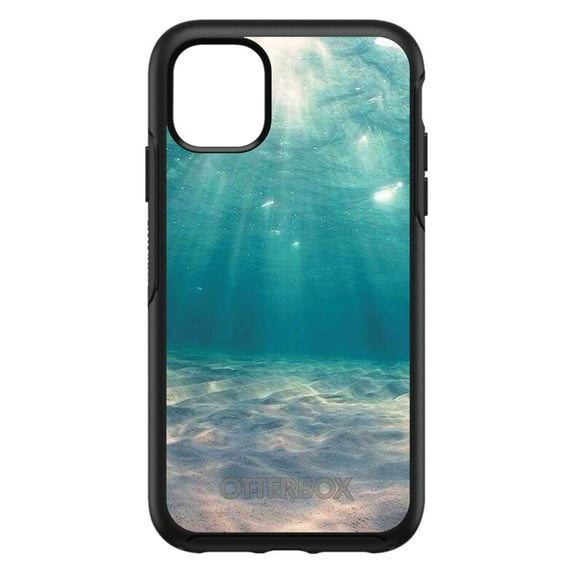 DistinctInk OtterBox Symmetry Custom Case for Apple iPhone 13 (6.1" Screen) - Underwater Sun Sand - Lightweight Grip
