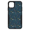thumbnail image 1 of DistinctInk Case for iPhone 13 MINI (5.4" Screen) - OtterBox Commuter Custom Black Case - Modern Floral - Navy - House, Deer, Tree, 1 of 2